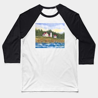 Bass Head Lighthouse Maine Baseball T-Shirt